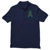 liver ribbon and rose Men's Polo Shirt