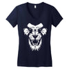 angry lion Women's V-Neck T-Shirt