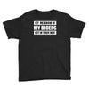my biceps funny printed Youth Tee