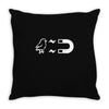 chicken and magnet Throw Pillow