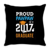 Class of 2017 Proud Pawpaw Graduation Throw Pillow