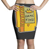 old school gaming king Pencil Skirts