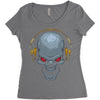 skull Women's Triblend Scoop T-shirt