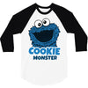 Cookie Monster 3/4 Sleeve Shirt