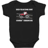 case ih red tractor boy comin' through Baby Bodysuit