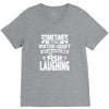 you can almost hear the fish laughing! V-Neck Tee