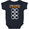 men's i used to have a 6 pack funny beer gut Baby Bodysuit