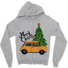 merry christmas car Zipper Hoodie