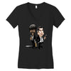 pulp fiction caricature ideal birthday gift present Women's V-Neck T-Shirt