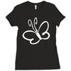butterfly sticker vinyl Ladies Fitted T-Shirt