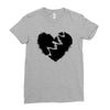 broken heart xxx black Ladies Fitted T-Shirt