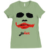 visage joker yeux ferm&eacute;s Ladies Fitted T-Shirt