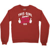 this girl loves drag racing Crewneck Sweatshirt