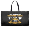 I Love Someone with Childhood Cancer to the Moon and Back to Infinity Weekender Totes