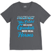 Pawpaw Was Created because Grankids Need Real Heroes V-Neck Tee
