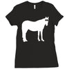 staring horse Ladies Fitted T-Shirt