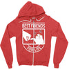 cat best friends for life Zipper Hoodie
