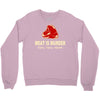 meat is murder tasty tasty murder Crewneck Sweatshirt