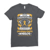 Never Underestimate The Strength Of A Childhood Cancer Warrior Ladies Fitted T-Shirt