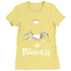 black and white Ladies Fitted T-Shirt