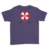 resident evil logo umbrella corporation zombie videogames Youth Tee