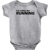 i'd rather be running funny cool run runner marathon sport athlete shi Baby Onesie