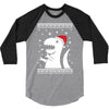 big trex santa ugly christmas 3/4 Sleeve Shirt