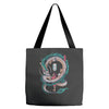 the girl and the dragon Tote Bags
