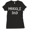 muggle dad Ladies Fitted T-Shirt