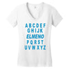 alphabet abc elemno Women's V-Neck T-Shirt