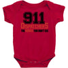 911 dispatcher heroes black logo Baby Bodysuit