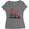 Just A Girl In Love With Her Heavy Equıpment Operator Women's Triblend Scoop T-shirt