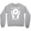 save our vinyl dj club Crewneck Sweatshirt