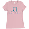 fuck the glass just give me the bottle Ladies Fitted T-Shirt