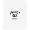 i'm not gay just kidding Mousepad