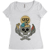 summer skull Women's Triblend Scoop T-shirt