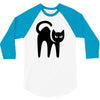 cat black 3/4 Sleeve Shirt