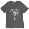 youth kids tuxedo V-Neck Tee