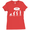 banksy funny human evolution indie Ladies Fitted T-Shirt