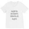 naps every day girls V-Neck Tee