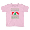 ugly sweater dinosour Toddler T-shirt