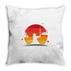 Samurai Sunset Throw Pillow