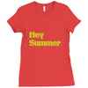 hey summer Ladies Fitted T-Shirt