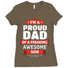 proud dad son Ladies Fitted T-Shirt