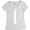 skinny white tie Women's Triblend Scoop T-shirt