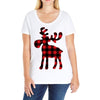 lumberjack reindeer Ladies Curvy T-Shirt
