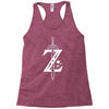 the legend of zelda - breath of the wild white logo Racerback Tank