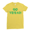 go vegan 4 Ladies Fitted T-Shirt