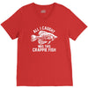 all i caught was this crappie fish V-Neck Tee