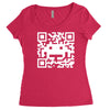 space alien qr code Women's Triblend Scoop T-shirt